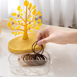 Maxbell Jewelry Storage Tray Pendant Jewelry Display Stand for Bathroom Dresser Desk yellow