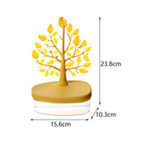 Maxbell Jewelry Storage Tray Pendant Jewelry Display Stand for Bathroom Dresser Desk yellow