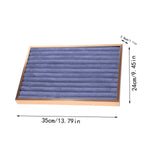 Maxbell Jewelry Organizer Tray Jewelry Storage Tray for Props Dresser Live Broadcast Gray Strip