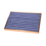 Maxbell Jewelry Organizer Tray Jewelry Storage Tray for Props Dresser Live Broadcast Gray Strip