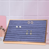 Maxbell Jewelry Organizer Tray Jewelry Storage Tray for Props Dresser Live Broadcast Gray Strip