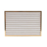 Maxbell Jewelry Organizer Tray Jewelry Storage Tray for Props Dresser Live Broadcast Beige Strip