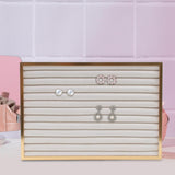 Maxbell Jewelry Organizer Tray Jewelry Storage Tray for Props Dresser Live Broadcast Beige Strip