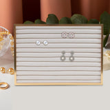 Maxbell Jewelry Organizer Tray Jewelry Storage Tray for Props Dresser Live Broadcast Beige Strip