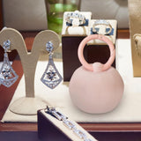 Maxbell Portable Jewelry Storage Box Jewelry Organizer for Trinket Necklace Bracelet Pink