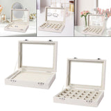 Velvet Jewelry Box Jewelry Storage Box Elegant Rings Earrings Organizer Tray Rings