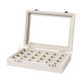 Velvet Jewelry Box Jewelry Storage Box Elegant Rings Earrings Organizer Tray 24grids