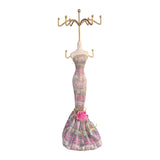 Princess Dress Mannequin Jewelry Display Stand Rack for Apartment Girls 12cmx38cm