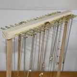 Maxbell Jewelry Organizer Display Stand Necklace Holder Rack for Anniversary Wedding Light Brown