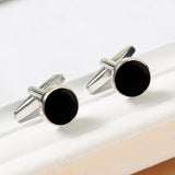 Maxbell 4x2x Black Men Cufflinks Cuff Links for Dress Shirt Formal Ceremony Graduation