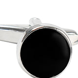 Maxbell 5x2x Black Men Cufflinks Cuff Links for Dress Shirt Formal Ceremony Graduation