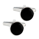 Maxbell 3x2x Black Men Cufflinks Cuff Links for Dress Shirt Formal Ceremony Graduation