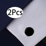 Maxbell 2x2x Black Men Cufflinks Cuff Links for Dress Shirt Formal Ceremony Graduation