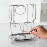 Maxbell Jewelry Display Stand Tabletop Jewelry Holder for Watches Necklaces Ear Stud Square