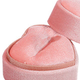 Maxbell Heart Shape Ring Bearer Box Gift Box Jewelry Storage Box Durable Ring Holder Pink