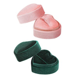 Maxbell Heart Shape Ring Bearer Box Gift Box Jewelry Storage Box Durable Ring Holder Pink