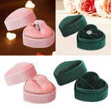 Maxbell Heart Shape Ring Bearer Box Gift Box Jewelry Storage Box Durable Ring Holder Pink