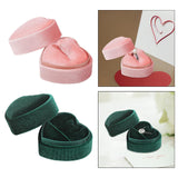 Maxbell Heart Shape Ring Bearer Box Gift Box Jewelry Storage Box Durable Ring Holder Pink