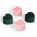 Maxbell Heart Shape Ring Bearer Box Gift Box Jewelry Storage Box Durable Ring Holder Pink