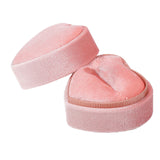 Maxbell Heart Shape Ring Bearer Box Gift Box Jewelry Storage Box Durable Ring Holder Pink