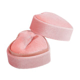 Maxbell Heart Shape Ring Bearer Box Gift Box Jewelry Storage Box Durable Ring Holder Pink