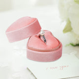 Maxbell Heart Shape Ring Bearer Box Gift Box Jewelry Storage Box Durable Ring Holder Pink