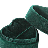 Maxbell Heart Shape Ring Bearer Box Gift Box Jewelry Storage Box Durable Ring Holder Green