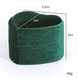 Maxbell Heart Shape Ring Bearer Box Gift Box Jewelry Storage Box Durable Ring Holder Green