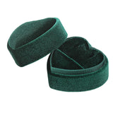Maxbell Heart Shape Ring Bearer Box Gift Box Jewelry Storage Box Durable Ring Holder Green