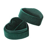 Maxbell Heart Shape Ring Bearer Box Gift Box Jewelry Storage Box Durable Ring Holder Green