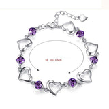 Bracelet for Women Couple Bracelet Link Chain Bracelet for Daughter Mom Wife Single Heart 17.2cm