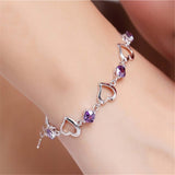 Bracelet for Women Couple Bracelet Link Chain Bracelet for Daughter Mom Wife Single Heart 17.2cm