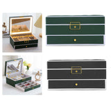 Maxbell Jewelry Box Jewelry Case for Necklaces Earrings Valentine's Day Gift for Her Green