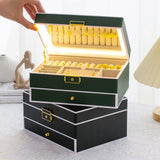 Maxbell Jewelry Box Jewelry Case for Necklaces Earrings Valentine's Day Gift for Her Green