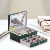 Maxbell Jewelry Box Jewelry Case for Necklaces Earrings Valentine's Day Gift for Her Green