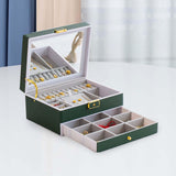 Maxbell Jewelry Box Jewelry Case for Necklaces Earrings Valentine's Day Gift for Her Green
