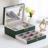 Maxbell Jewelry Box Jewelry Case for Necklaces Earrings Valentine's Day Gift for Her Green