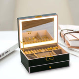 Maxbell Jewelry Box Jewelry Case for Necklaces Earrings Valentine's Day Gift for Her Black