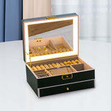 Maxbell Jewelry Box Jewelry Case for Necklaces Earrings Valentine's Day Gift for Her Black