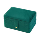 Maxbell Jewelry Storage Box Chic Jewelry Organizer Display for Pendant Earrings Stud Green