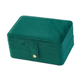 Maxbell Jewelry Storage Box Chic Jewelry Organizer Display for Pendant Earrings Stud Green