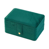 Maxbell Jewelry Storage Box Chic Jewelry Organizer Display for Pendant Earrings Stud Green