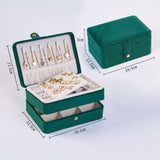 Maxbell Jewelry Storage Box Chic Jewelry Organizer Display for Pendant Earrings Stud Green