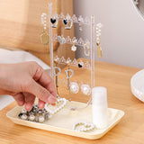 Maxbell Earrings Organizer Earring Holder Stand Ear Studs Rack Jewelry Display Stand Clear