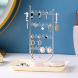 Maxbell Earrings Organizer Earring Holder Stand Ear Studs Rack Jewelry Display Stand Clear