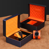 Maxbell Single Watch Storage Box Organizer Luxury for Wristwatches and Smart Watches blue