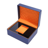 Maxbell Single Watch Storage Box Organizer Luxury for Wristwatches and Smart Watches blue