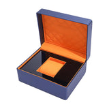 Maxbell Single Watch Storage Box Organizer Luxury for Wristwatches and Smart Watches blue