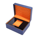 Maxbell Single Watch Storage Box Organizer Luxury for Wristwatches and Smart Watches blue