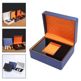Maxbell Single Watch Storage Box Organizer Luxury for Wristwatches and Smart Watches blue